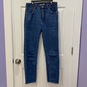 Straight Leg High Rise Jeans